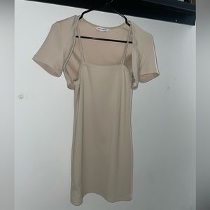 Urban Revivo mini-dress with a small cardigan